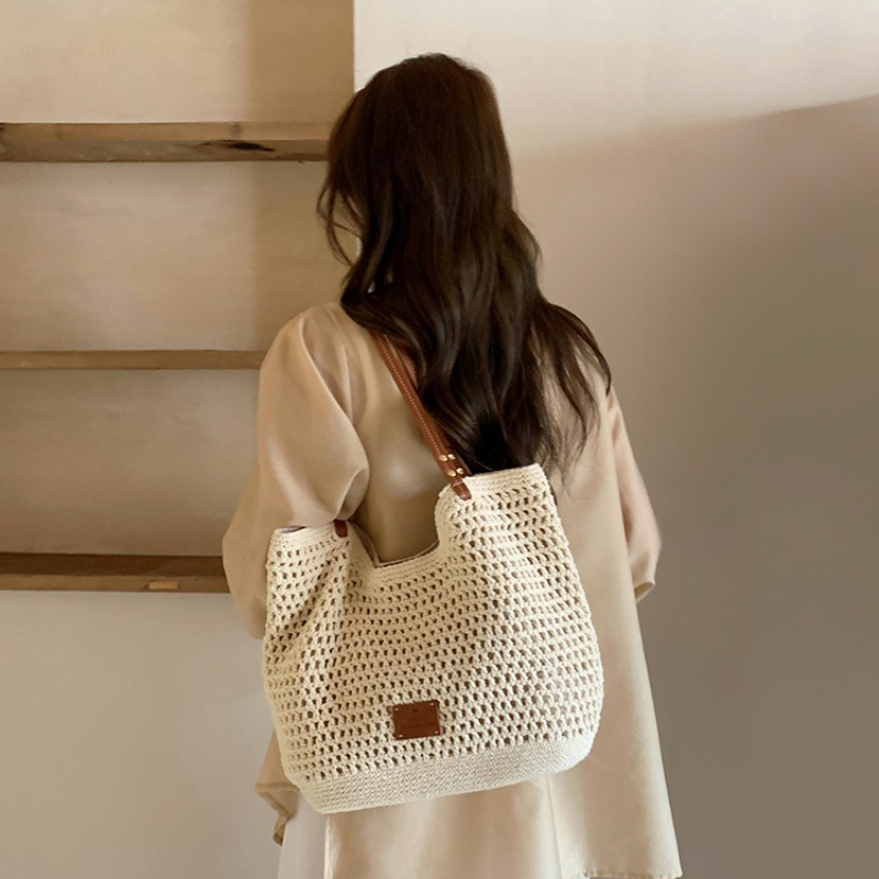 Tote Bag Beach - Kadınlar için Plaj Dokuma Çanta Büyük